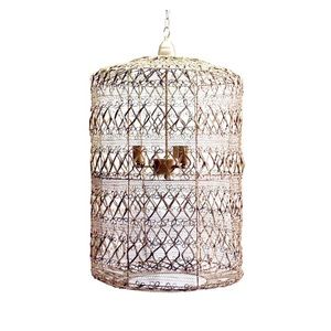 NWT HUGE bronze boho pendant light fixture